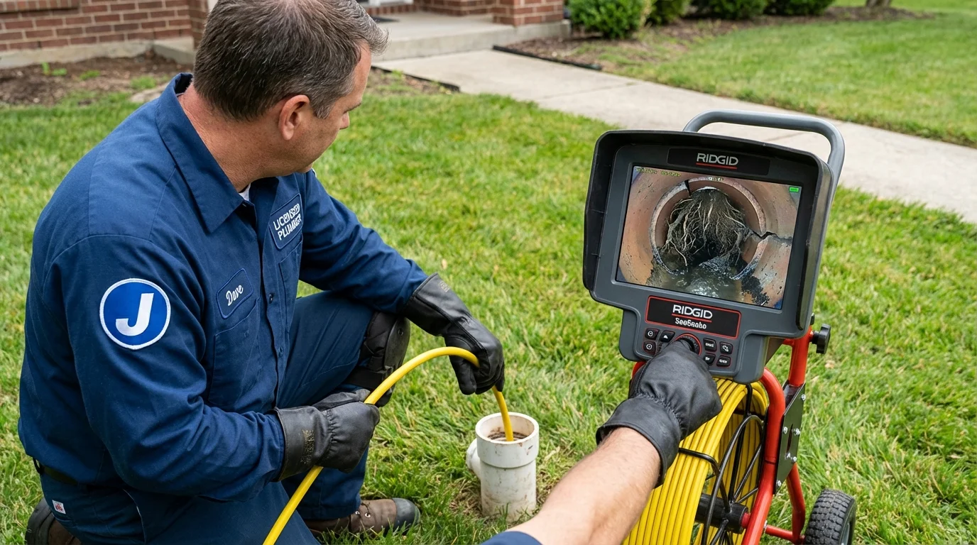 Sewer camera inspection being performed by Johns Plumbing LLC in Gallup